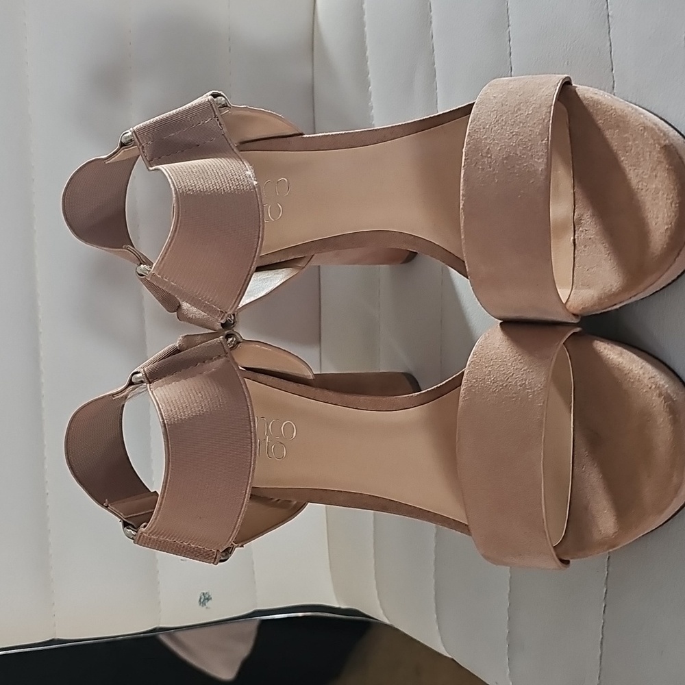 Franco Sarto Velvet Feel Platforn Block Heel